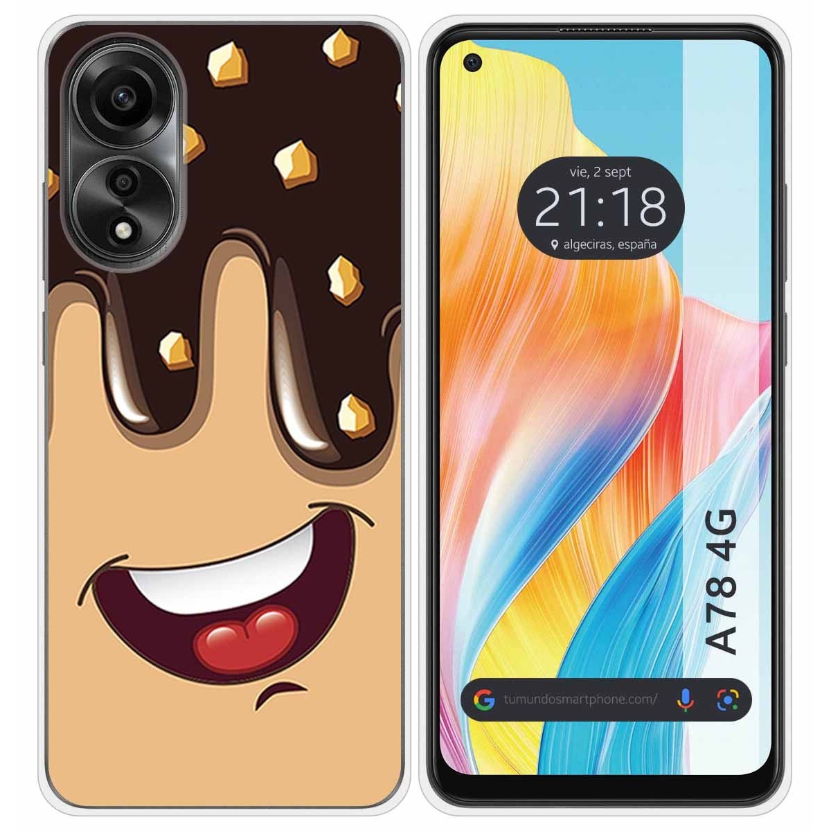 Funda Silicona para Oppo A78 4G diseño Helado Chocolate Dibujos