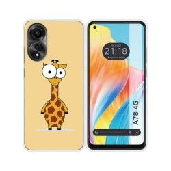Funda Silicona para Oppo A78 4G diseño Jirafa Dibujos