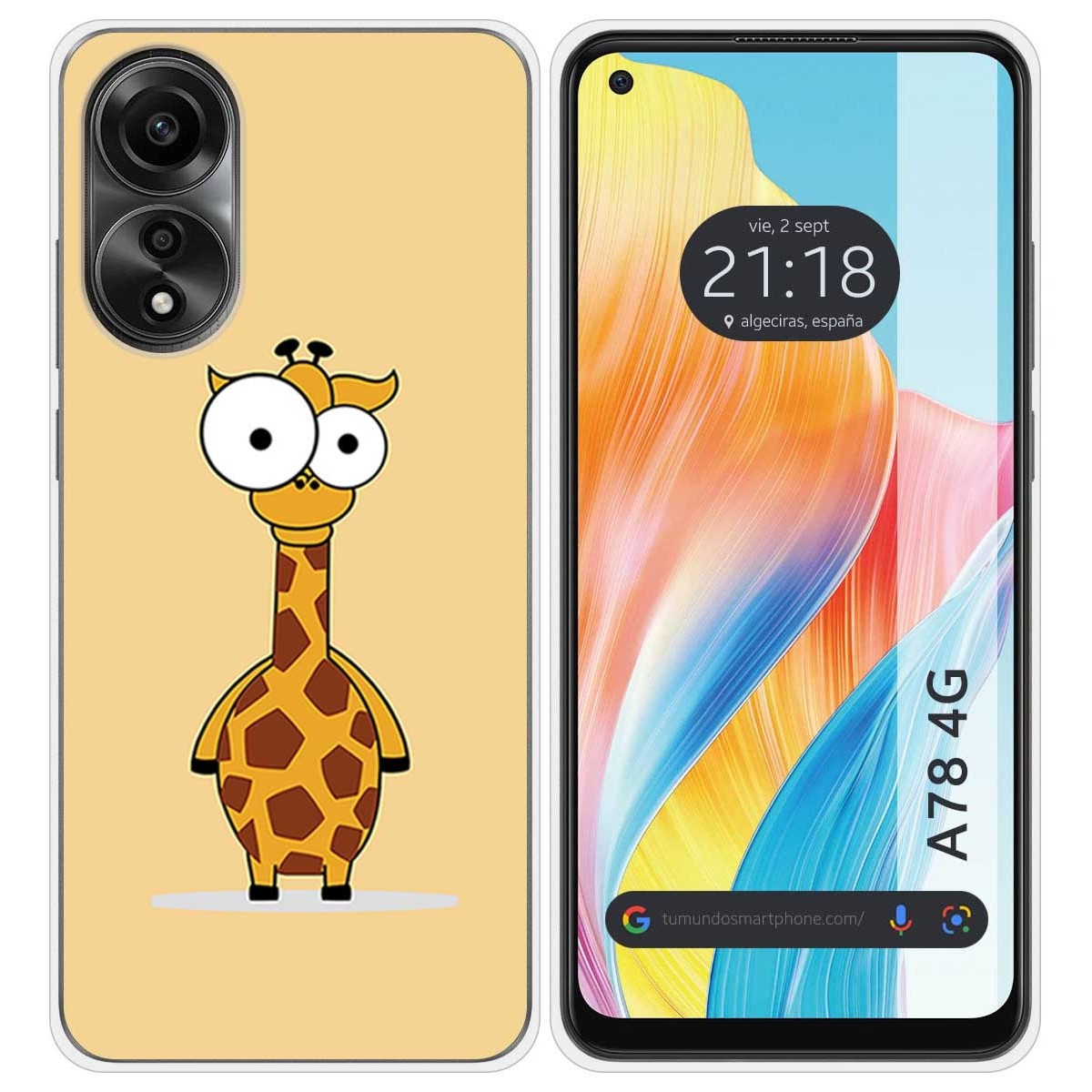 Funda Silicona para Oppo A78 4G diseño Jirafa Dibujos