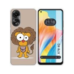 Funda Silicona para Oppo A78 4G diseño Leon Dibujos