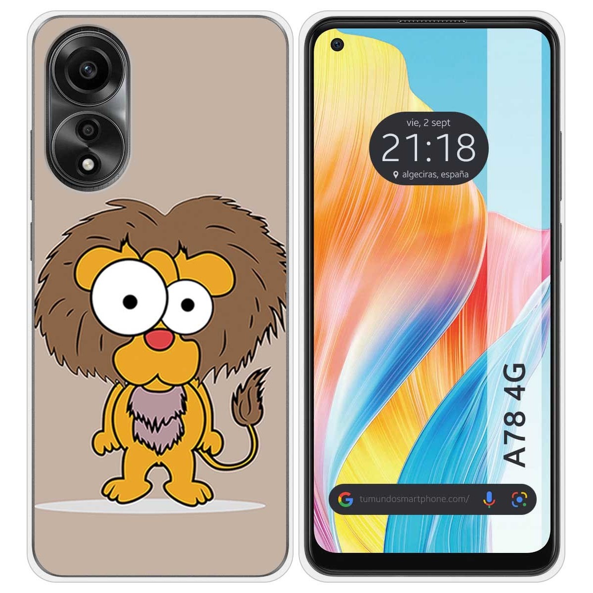 Funda Silicona para Oppo A78 4G diseño Leon Dibujos