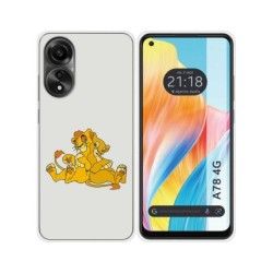 Funda Silicona para Oppo A78 4G diseño Leones Dibujos