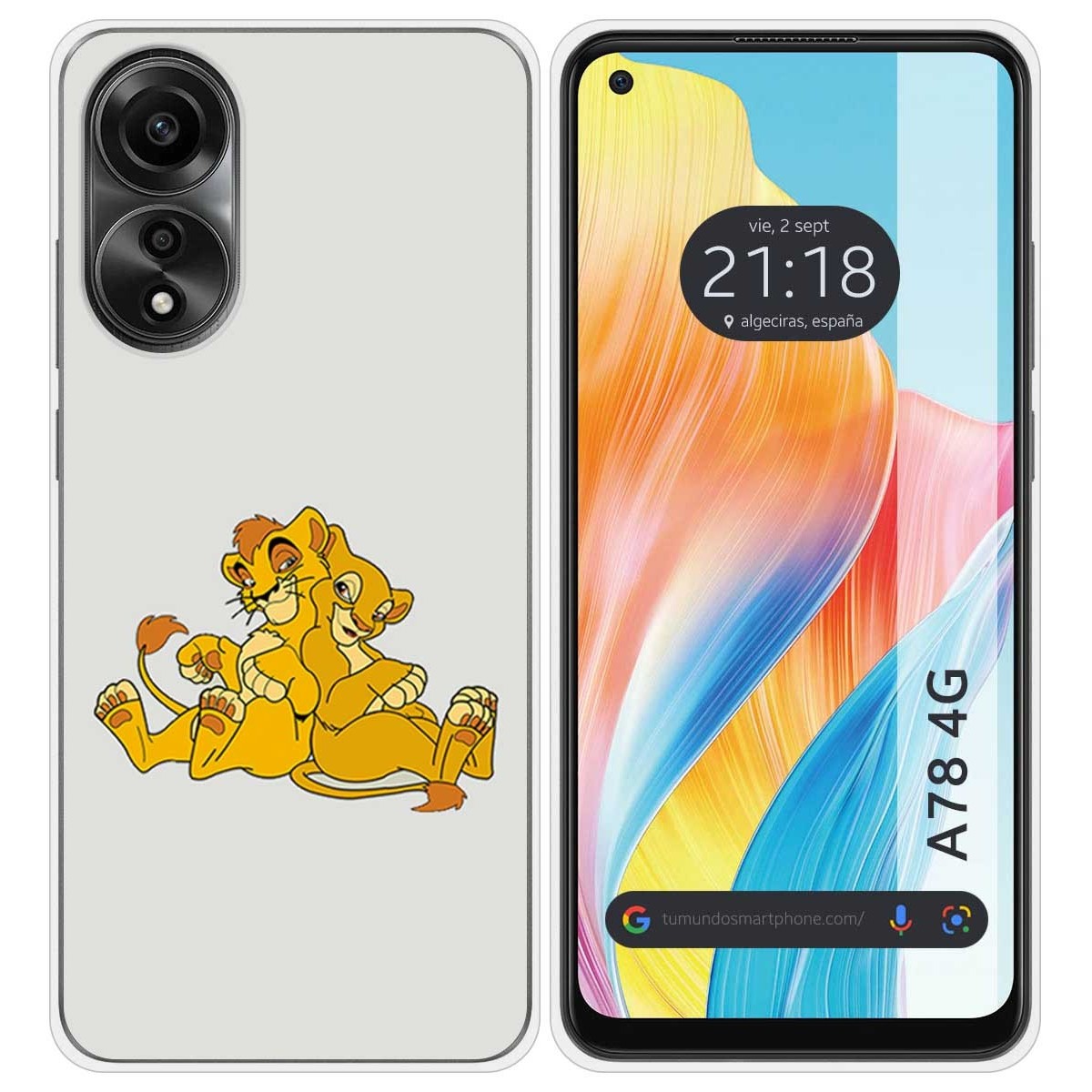 Funda Silicona para Oppo A78 4G diseño Leones Dibujos