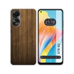 Funda Silicona para Oppo A78 4G diseño Madera Dibujos