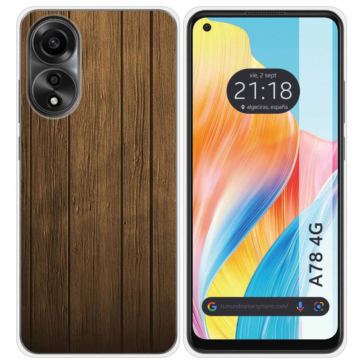 Funda Silicona para Oppo A78 4G diseño Madera Dibujos