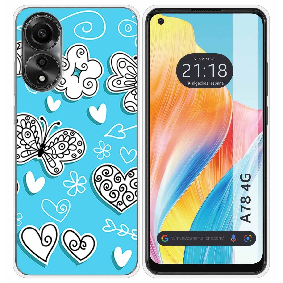Funda Silicona para Oppo A78 4G diseño Mariposas Dibujos