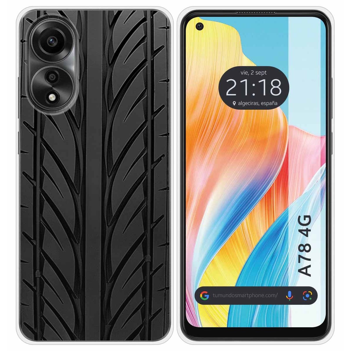 Funda Silicona para Oppo A78 4G diseño Neumatico Dibujos