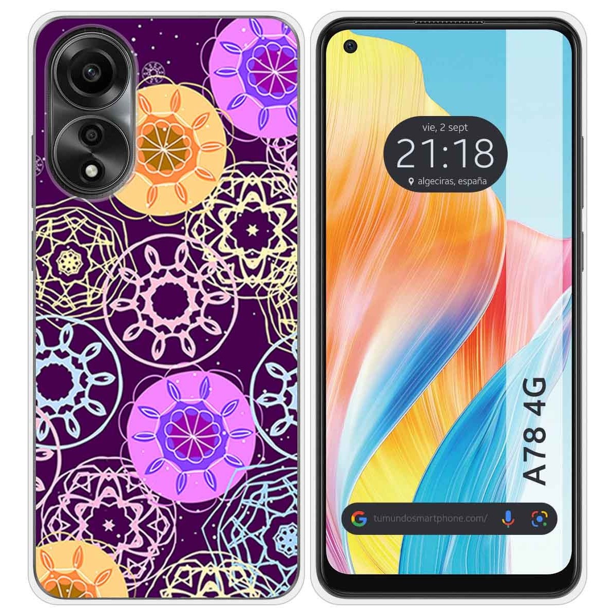 Funda Silicona para Oppo A78 4G diseño Radial Dibujos