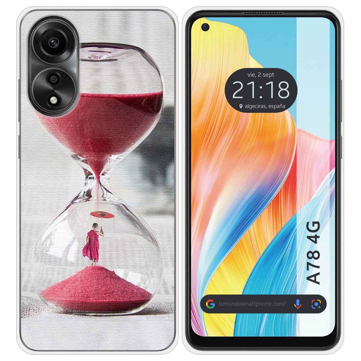 Funda Silicona para Oppo A78 4G diseño Reloj Dibujos