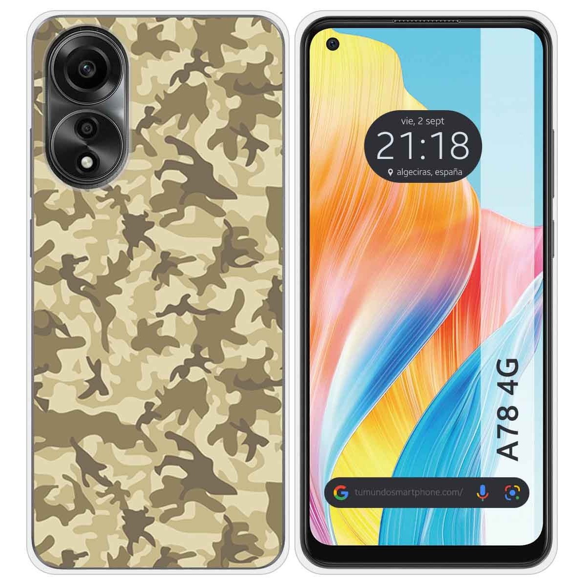 Funda Silicona para Oppo A78 4G diseño Sand Camuflaje Dibujos