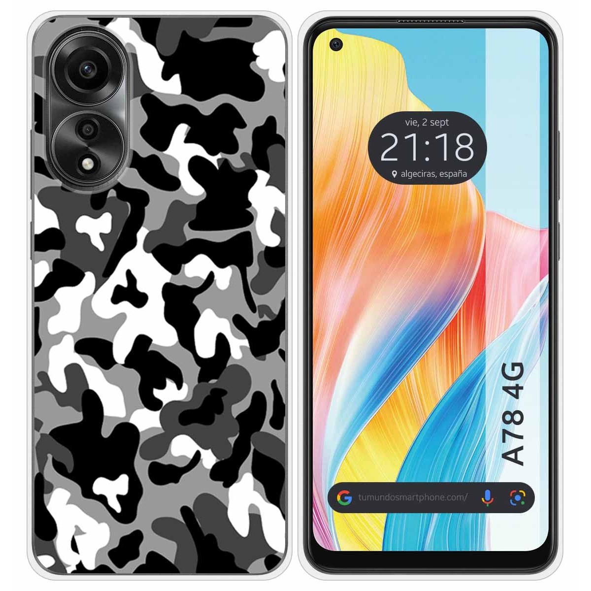 Funda Silicona para Oppo A78 4G diseño Snow Camuflaje Dibujos