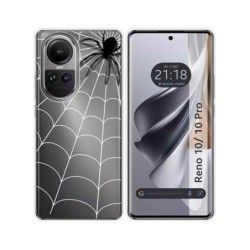 Funda Silicona Transparente para Oppo Reno 10 5G / 10 Pro 5G diseño Araña Dibujos