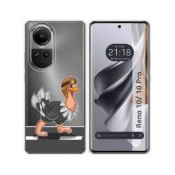 Funda Silicona Transparente para Oppo Reno 10 5G / 10 Pro 5G diseño Avestruz Dibujos