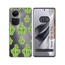 Funda Silicona Transparente para Oppo Reno 10 5G / 10 Pro 5G diseño Cactus Dibujos