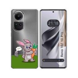 Funda Silicona Transparente para Oppo Reno 10 5G / 10 Pro 5G diseño Conejo Dibujos
