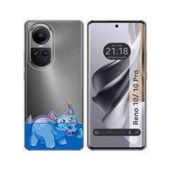 Funda Silicona Transparente para Oppo Reno 10 5G / 10 Pro 5G diseño Hipo Dibujos