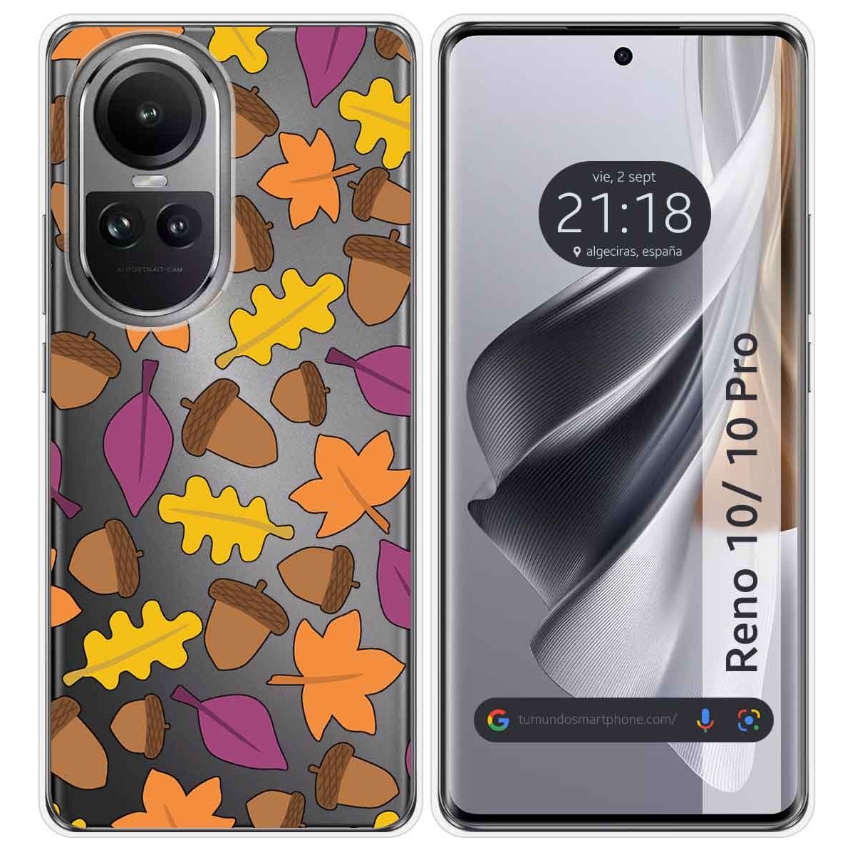 Funda Silicona Transparente para Oppo Reno 10 5G / 10 Pro 5G diseño Otoño Dibujos