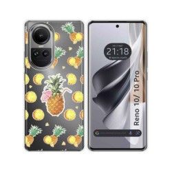 Funda Silicona Transparente para Oppo Reno 10 5G / 10 Pro 5G diseño Piña Dibujos