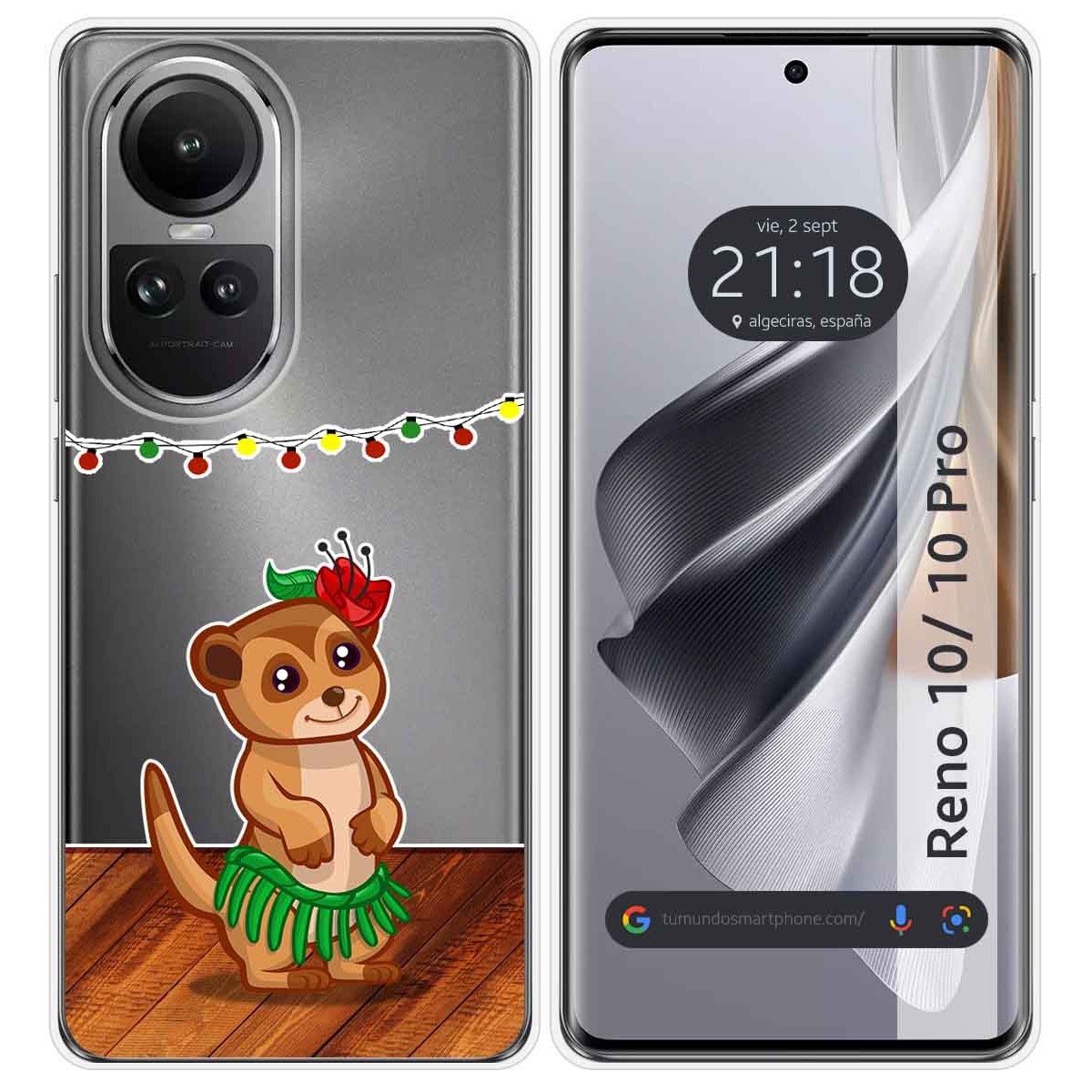 Funda Silicona Transparente para Oppo Reno 10 5G / 10 Pro 5G diseño Suricata Dibujos