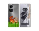 Funda Silicona Transparente para Oppo Reno 10 5G / 10 Pro 5G diseño Tigre Dibujos