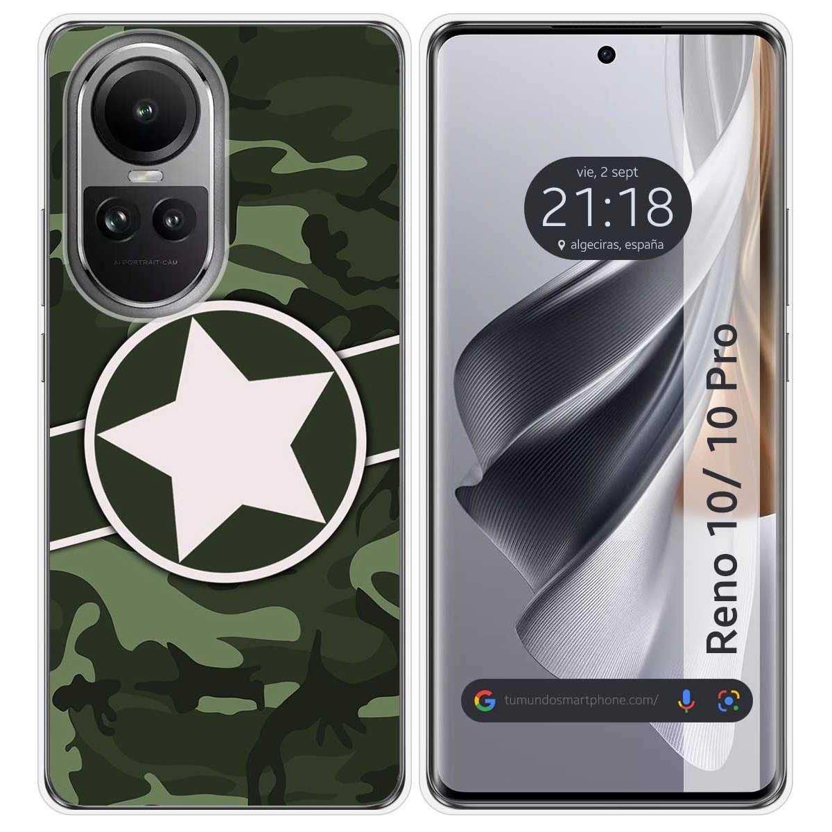 Funda Silicona para Oppo Reno 10 5G / 10 Pro 5G diseño Camuflaje 01 Dibujos