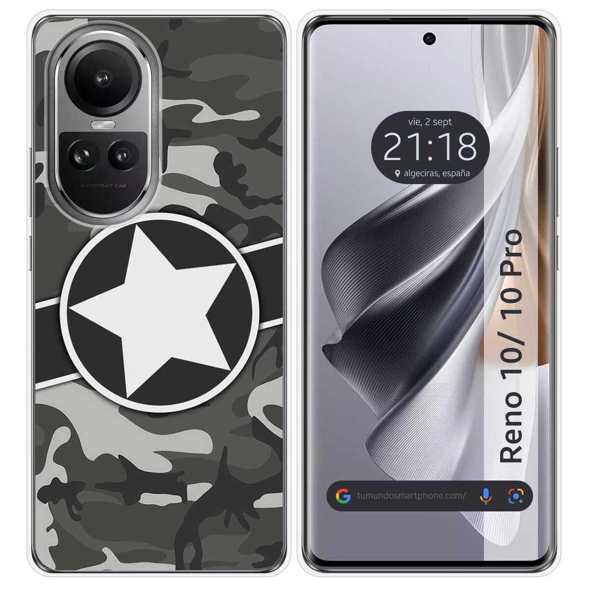 Funda Silicona para Oppo Reno 10 5G / 10 Pro 5G diseño Camuflaje 02 Dibujos