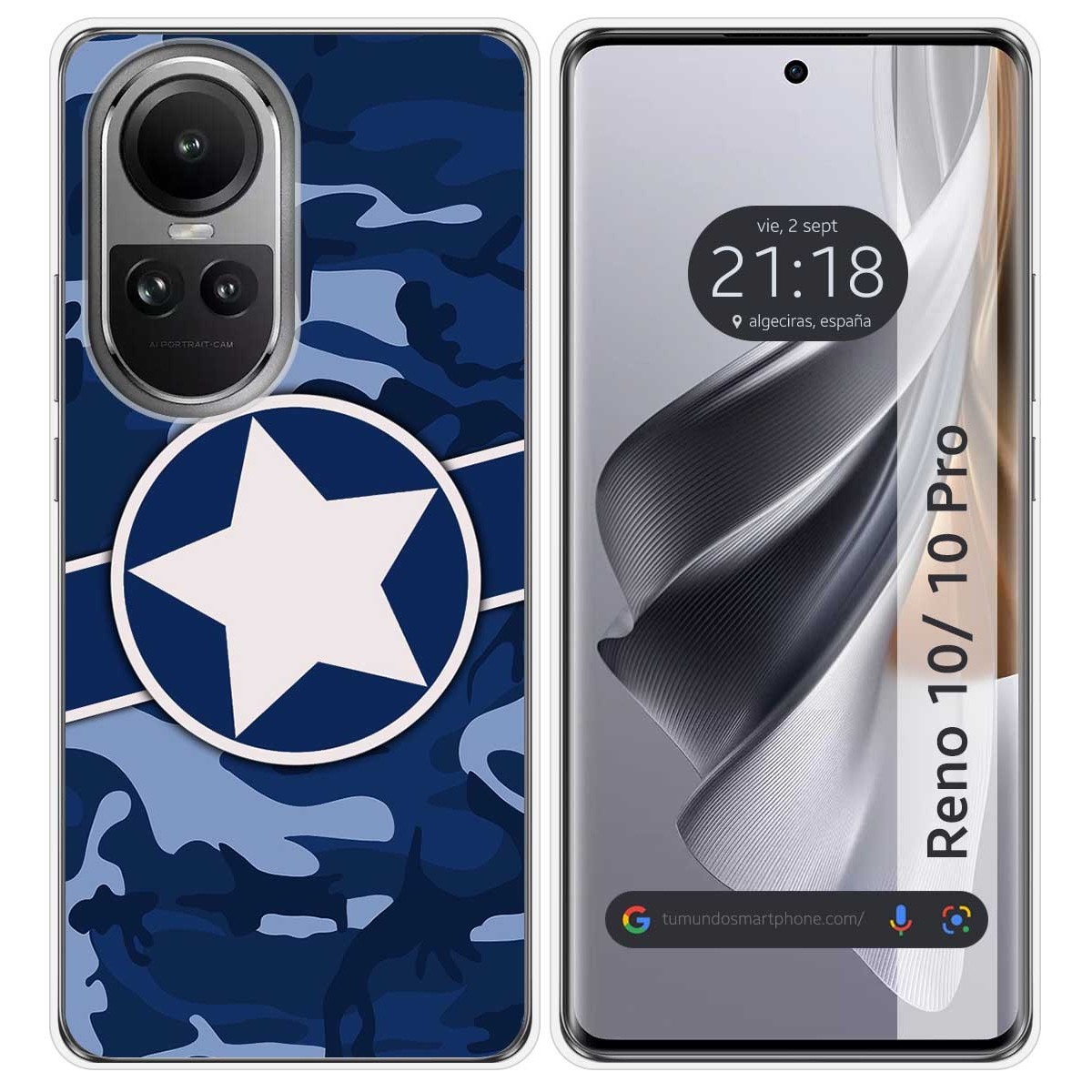 Funda Silicona para Oppo Reno 10 5G / 10 Pro 5G diseño Camuflaje 03 Dibujos