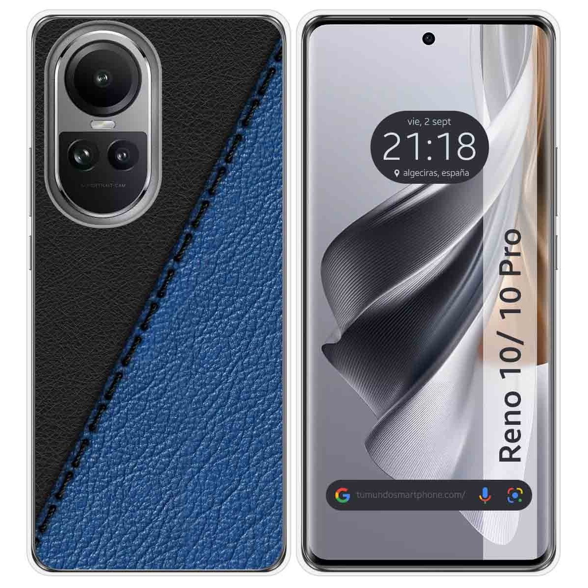 Funda Silicona para Oppo Reno 10 5G / 10 Pro 5G diseño Cuero 02 Dibujos