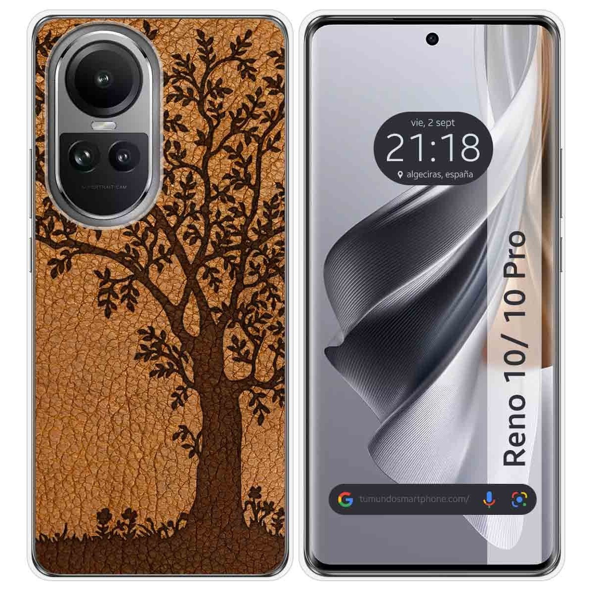 Funda Silicona para Oppo Reno 10 5G / 10 Pro 5G diseño Cuero 03 Dibujos