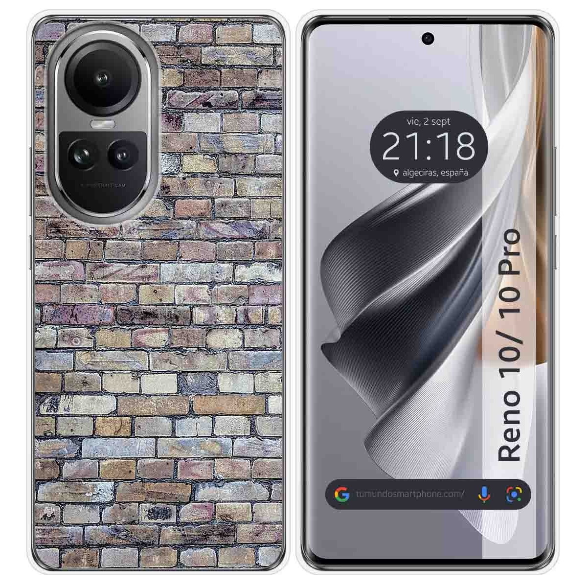 Funda Silicona para Oppo Reno 10 5G / 10 Pro 5G diseño Ladrillo 02 Dibujos