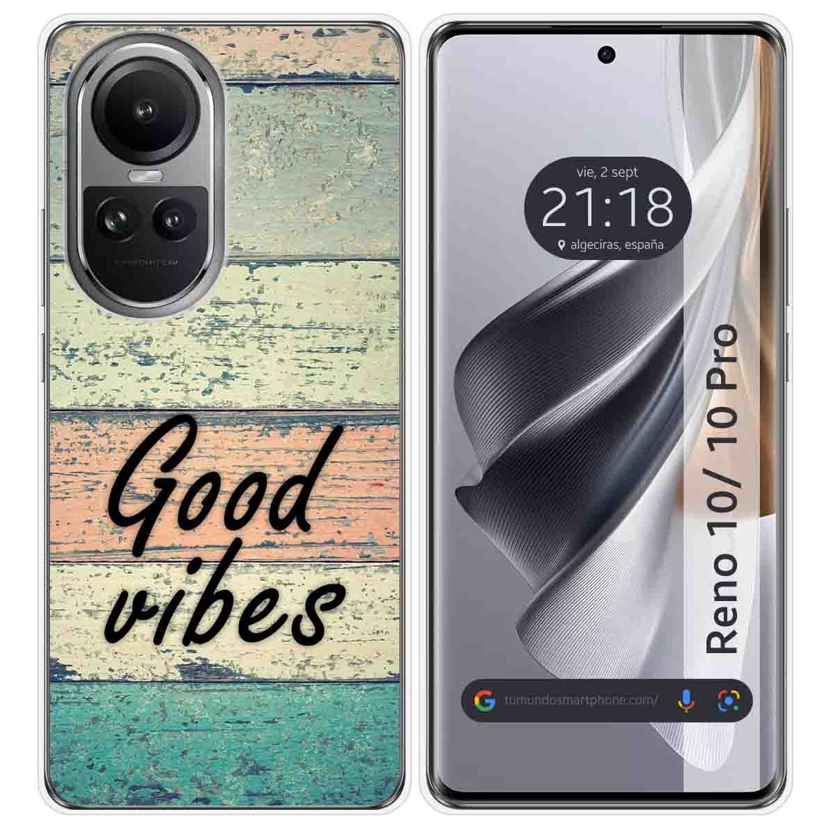 Funda Silicona para Oppo Reno 10 5G / 10 Pro 5G diseño Madera 01 Dibujos