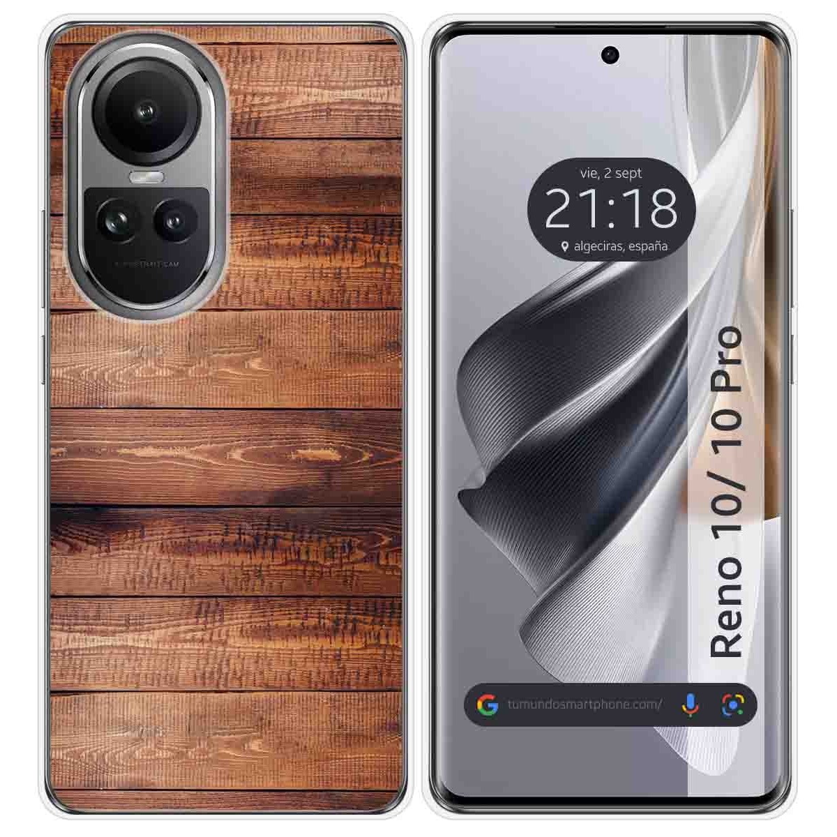 Funda Silicona para Oppo Reno 10 5G / 10 Pro 5G diseño Madera 02 Dibujos