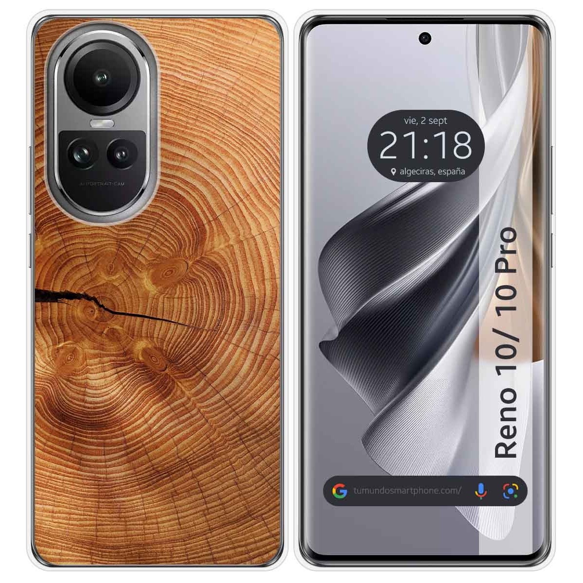 Funda Silicona para Oppo Reno 10 5G / 10 Pro 5G diseño Madera 04 Dibujos
