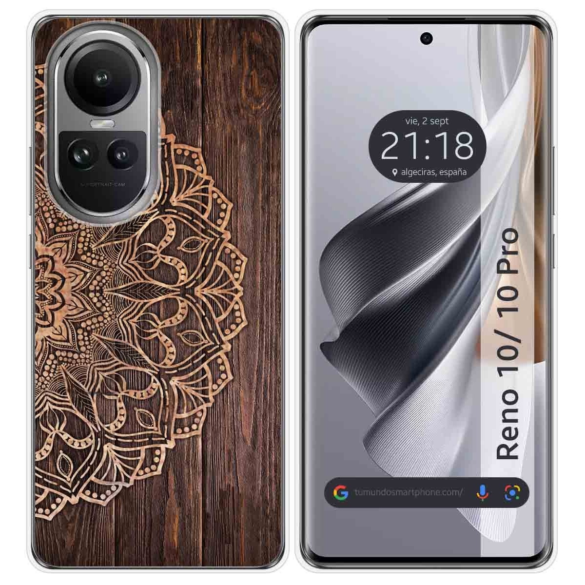 Funda Silicona para Oppo Reno 10 5G / 10 Pro 5G diseño Madera 06 Dibujos