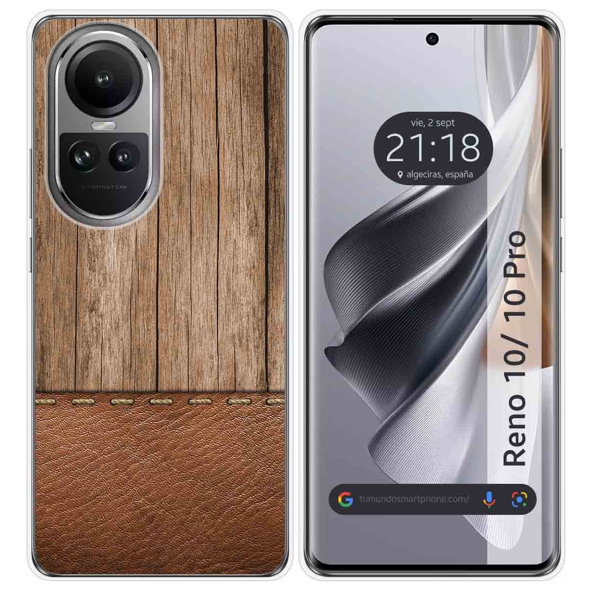 Funda Silicona para Oppo Reno 10 5G / 10 Pro 5G diseño Madera 09 Dibujos