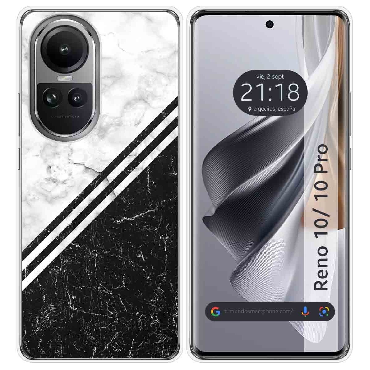Funda Silicona para Oppo Reno 10 5G / 10 Pro 5G diseño Mármol 01 Dibujos