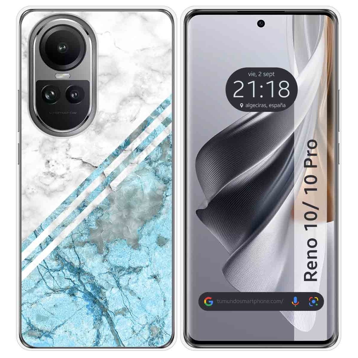 Funda Silicona para Oppo Reno 10 5G / 10 Pro 5G diseño Mármol 02 Dibujos