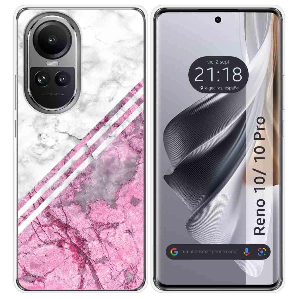 Funda Silicona para Oppo Reno 10 5G / 10 Pro 5G diseño Mármol 03 Dibujos