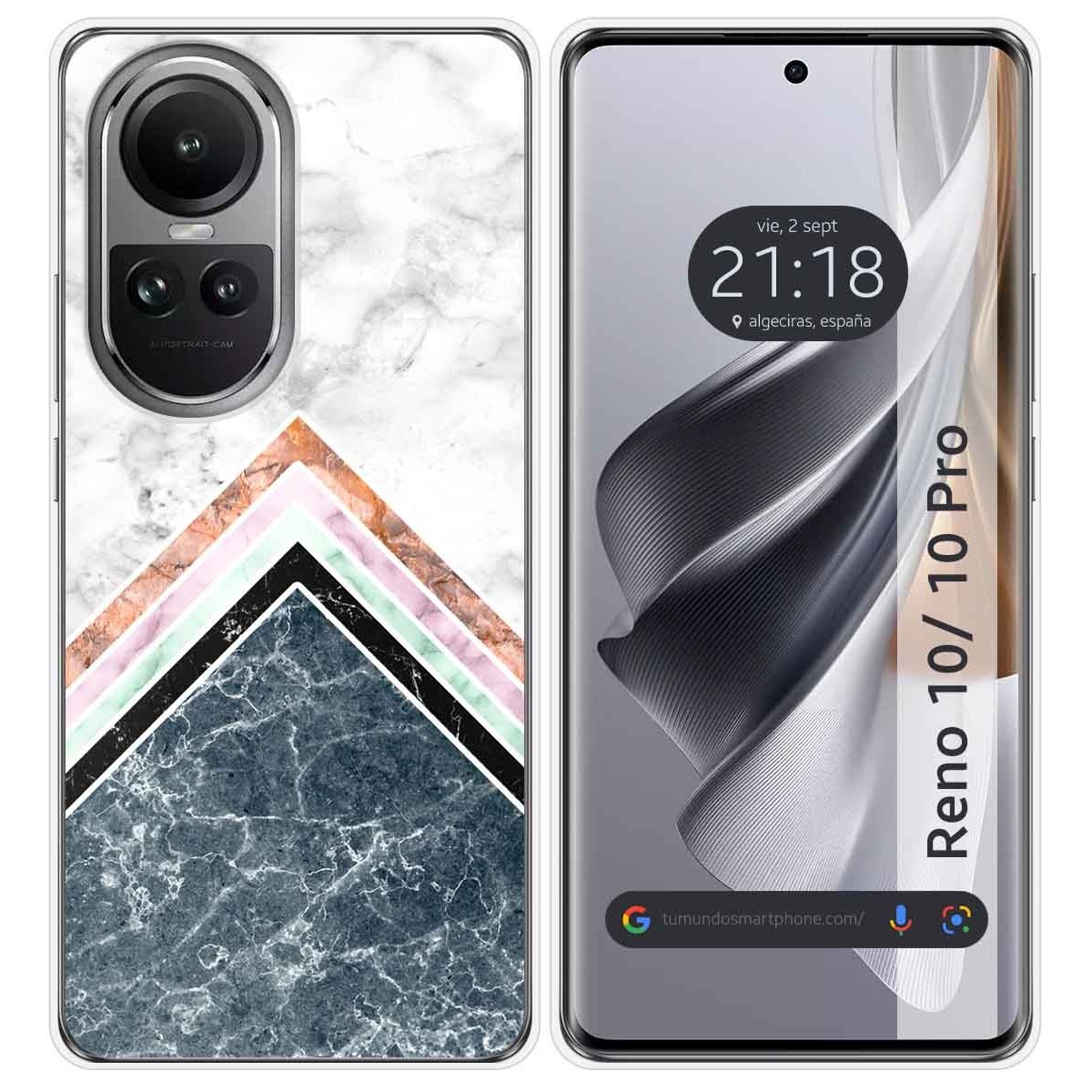Funda Silicona para Oppo Reno 10 5G / 10 Pro 5G diseño Mármol 05 Dibujos