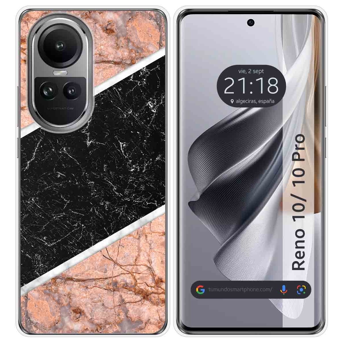 Funda Silicona para Oppo Reno 10 5G / 10 Pro 5G diseño Mármol 07 Dibujos