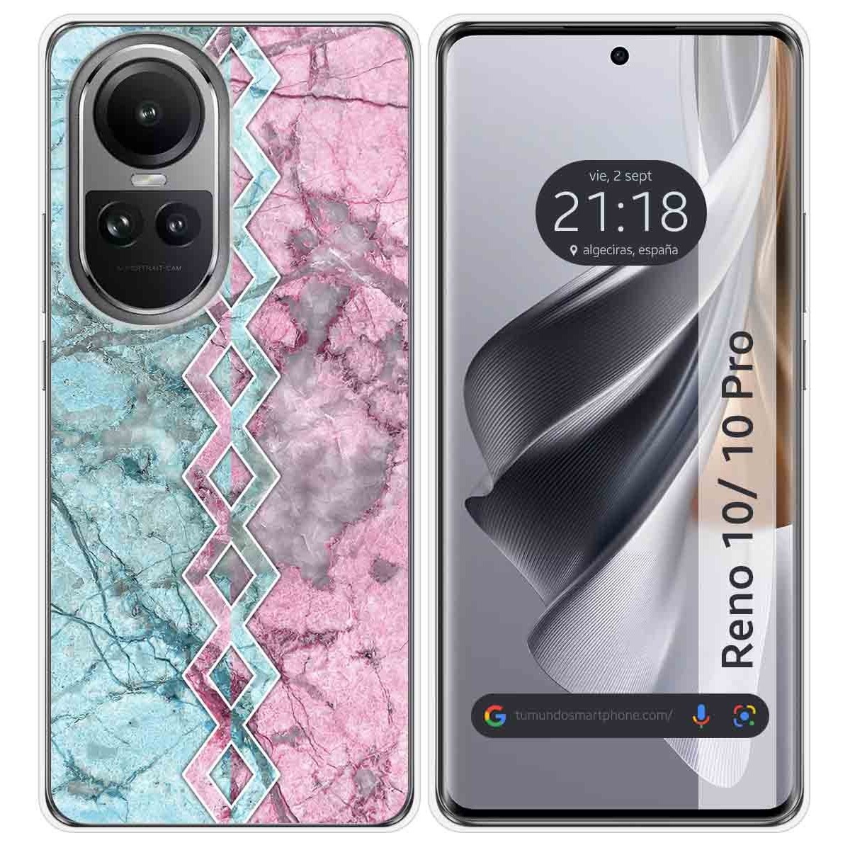 Funda Silicona para Oppo Reno 10 5G / 10 Pro 5G diseño Mármol 08 Dibujos