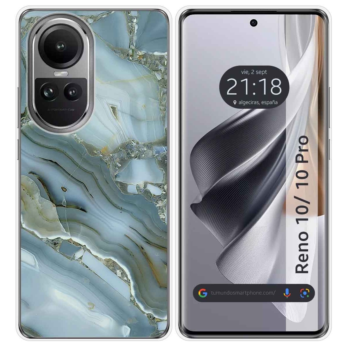 Funda Silicona para Oppo Reno 10 5G / 10 Pro 5G diseño Mármol 09 Dibujos