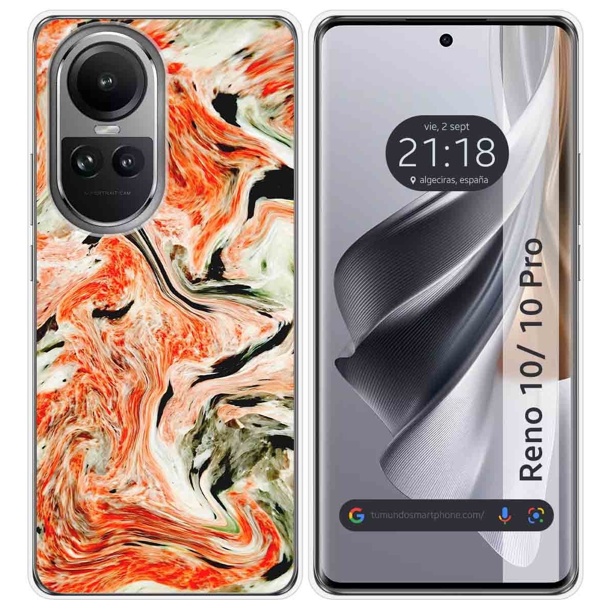 Funda Silicona para Oppo Reno 10 5G / 10 Pro 5G diseño Mármol 12 Dibujos