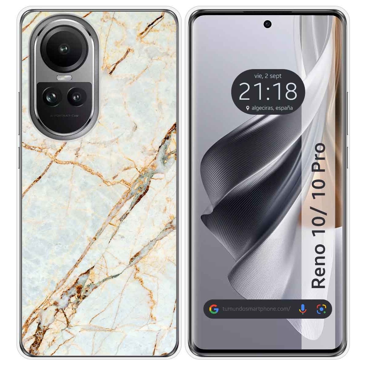 Funda Silicona para Oppo Reno 10 5G / 10 Pro 5G diseño Mármol 13 Dibujos