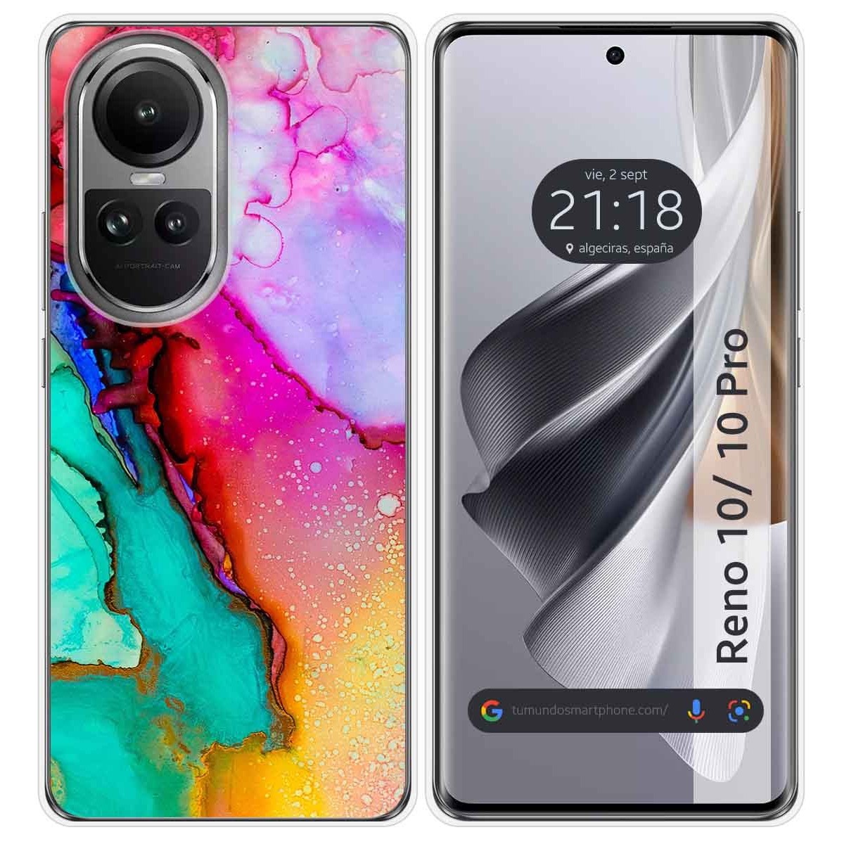 Funda Silicona para Oppo Reno 10 5G / 10 Pro 5G diseño Mármol 15 Dibujos