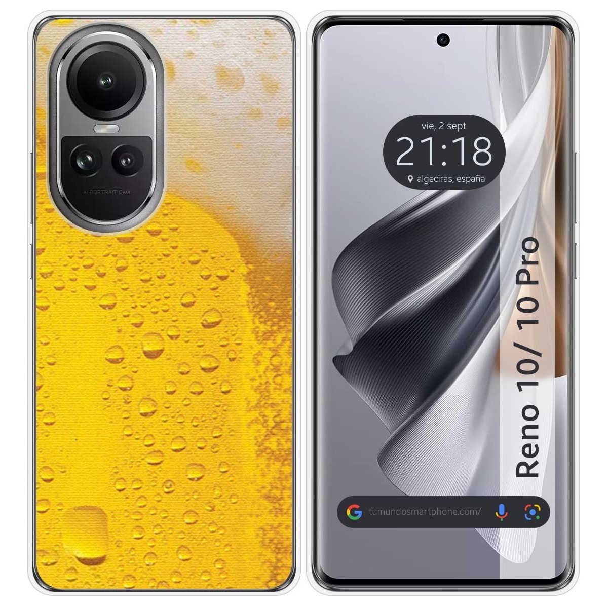 Funda Silicona para Oppo Reno 10 5G / 10 Pro 5G diseño Cerveza Dibujos