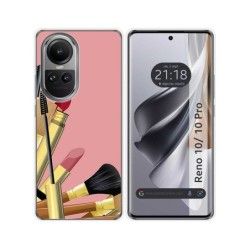 Funda Silicona para Oppo Reno 10 5G / 10 Pro 5G diseño Brochas Dibujos