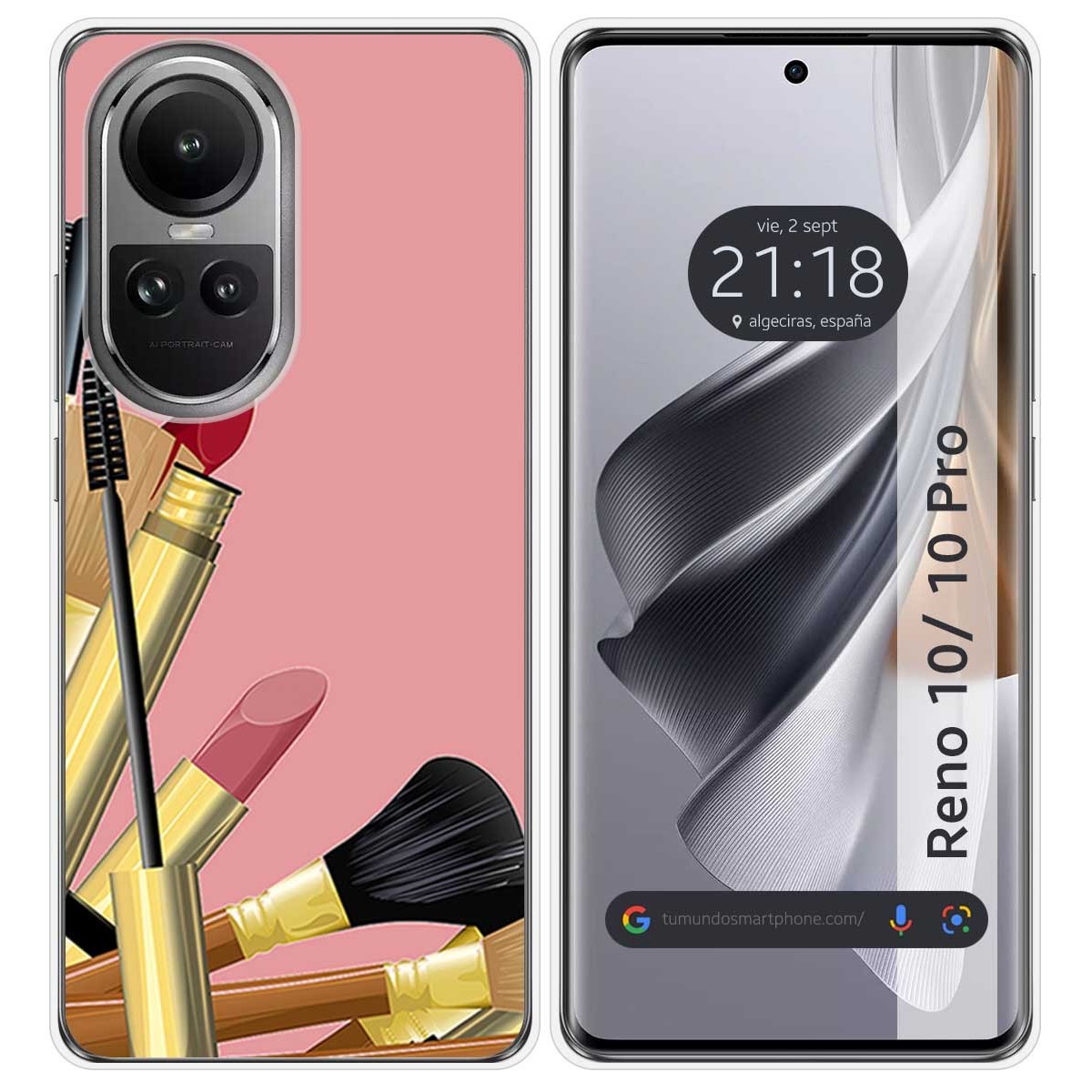 Funda Silicona para Oppo Reno 10 5G / 10 Pro 5G diseño Brochas Dibujos