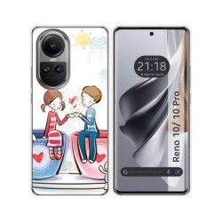Funda Silicona para Oppo Reno 10 5G / 10 Pro 5G diseño Café Dibujos