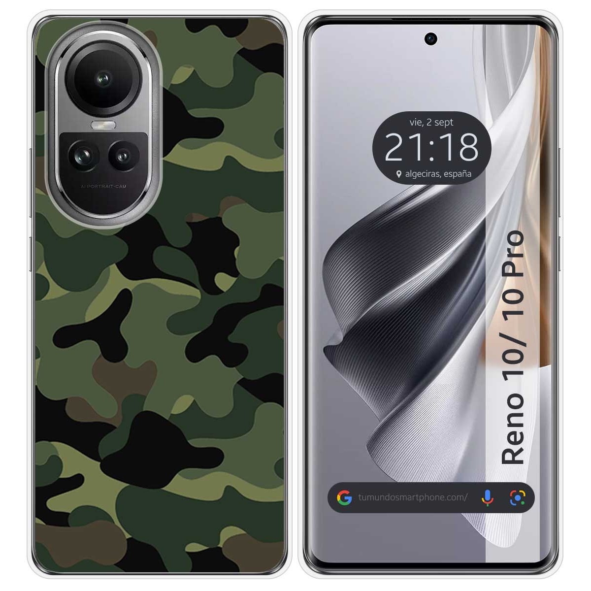 Funda Silicona para Oppo Reno 10 5G / 10 Pro 5G diseño Camuflaje Dibujos
